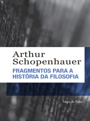 cover image of Fragmentos para a história da filosofia--Ed. Bolso